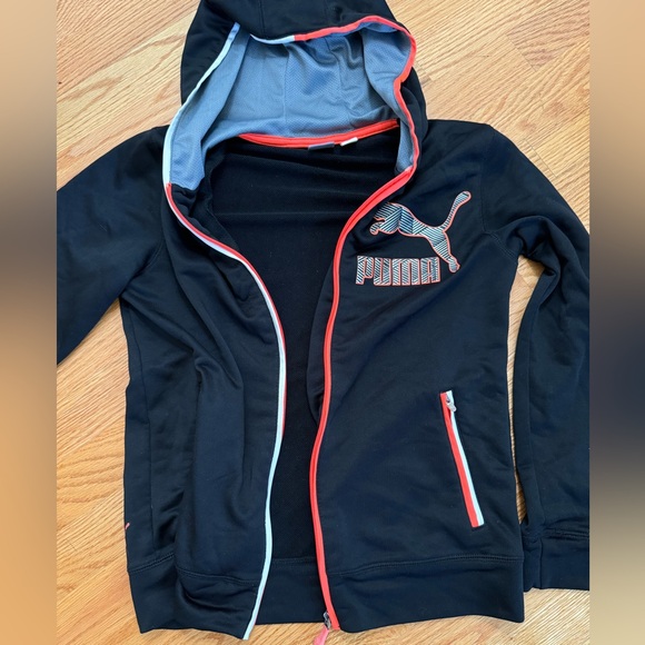 Boys Puma Zippered Hooded Sweatshirt Size M (10/12) - Picture 7 of 9